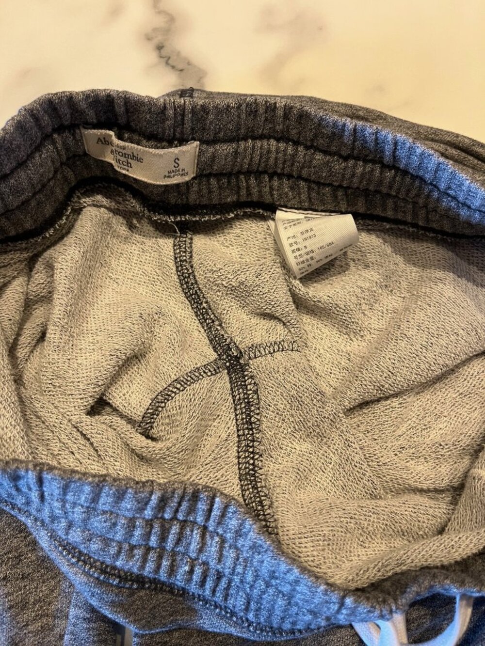 Abercrombie & Fitch Vintage Heather Gray Joggers Sweatpants Heritage Patch Small - Picture 7 of 12